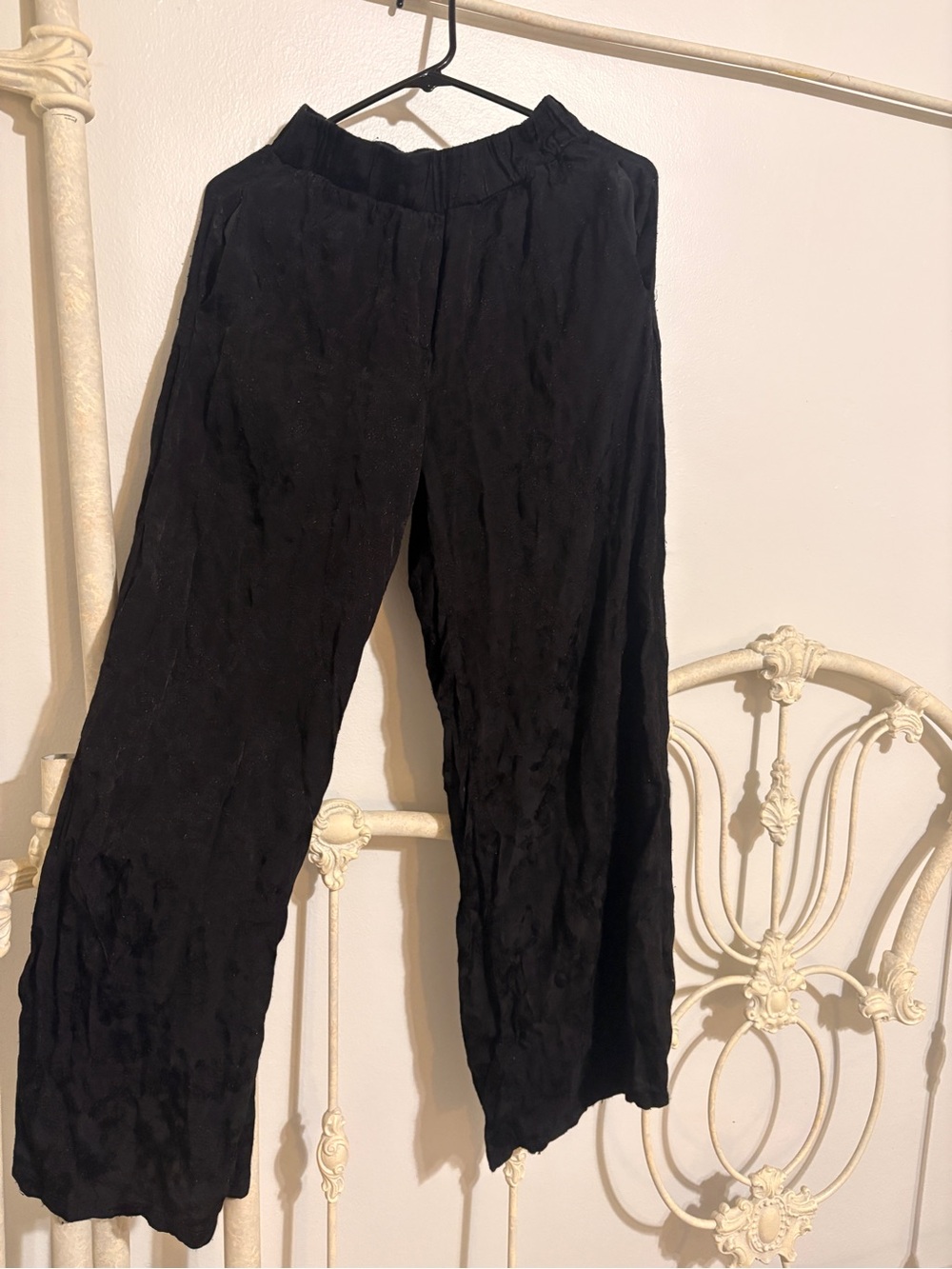 Jacquard Chinese style high rise pants